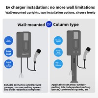 Estación de Carga para Vehículos Eléctricos OLINK de 7kW/22kW, para Hogar y Comercio, 90-250V, 16-48A, Montaje en Pared