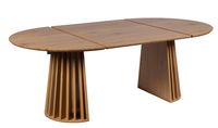 Table de salle à manger extensible robuste et silencieuse en MDF à texture bois, mobilier moderne pour la maison, vente en gros