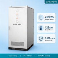 Armoire de stockage d'énergie extérieure 261 kWh, 125 kW, 832 V, refroidissement liquide, IP54, LiFePO4 BESS pour usage commercial et industriel