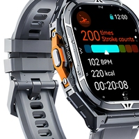Montre connectée de sport X5 pour l'extérieur, écran carré AMOLED, montre-bracelet robuste, appels téléphoniques, logo personnalisé