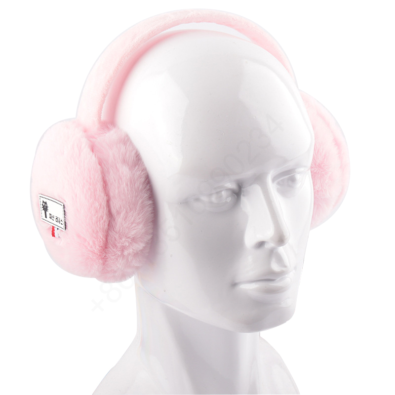 Популярные зимние плюшевые наушники, милые Мультяшные утолщенные теплые наушники, уличные наушники для взрослых, мягкие плюшевые наушники