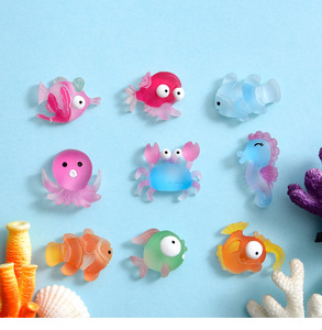 Cartoon Animal Figures New Tropical Series of Marine Animals <b>Mini</b> Resin Crafts for Garden Refrigerator Sticker Home Decoration - Product Image 6