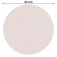 Nappe ronde ajustée en PEVA à motif de fleurs roses, avec dos en flanelle, imperméable, bord élastique, pour pique-nique en plein air, jardin, facile à nettoyer, réutilisable