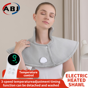 وسادة تدفئة كهربائية شتوية 100% بوليستر بأسلوب أوروبي وأمريكي قابلة للغسل في الغسالة وقابلة للارتداء بتقنية الحياكة مع شاحن 220 فولت - Product Image 3