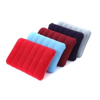 PVC Gevlokte Opblaasbare Slaapkussen Reiskussen Buitenkamperen Slaapkussen 47x30cm Rechthoekig Groothandel
