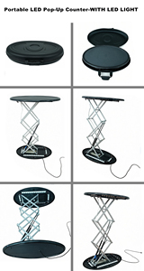 <span class=keywords><strong>Comptoir</strong></span> pop-up pliable à montage facile avec impression personnalisée, cadre en aluminium haut <span class=keywords><strong>de</strong></span> gamme, pour stand d'exposition, éclairage LED - Product Image 6