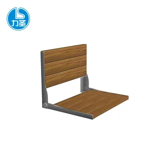 Accessori per il bagno per disabili anziani sedile doccia pieghevole in legno di Teak per bagno a parete sedile doccia pieghevole