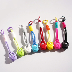 <span class=keywords><strong>Llavero</strong></span> de fitness con forma de Kettlebell y Mancuerna, hecho a mano con cuerda trenzada, accesorio colgante para bolso de gimnasio, estilo Macaron, deportivo, para llaves de coche - Product Image 2