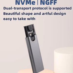 Case Esterno in Lega di Alluminio per Hard Drive SSD <span class=keywords><strong>M</strong></span>.2 NGFF NVMe SATA a Doppio Protocollo per PC e Laptop - Product Image 2