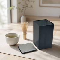 Boîte en métal carrée ou rectangulaire personnalisée en gros pour l'emballage de thé, café, bonbons, chocolat – Étui de rangement minimaliste en métal avec couvercle