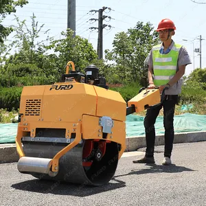 National High Tech Enterprise 500KG 20KNロードローラー、振動ボタン付き小型シングルドラム土壌圧縮機