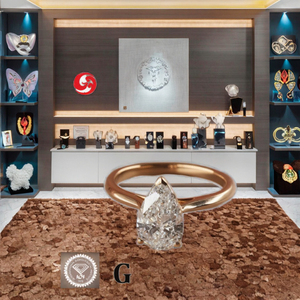 แหวนหมั้นเพชร J&C Chic 1 กะรัต ทรงลูกแพร์ VVS VS รับรองโดย IGI เงินแท้ 925 ชุบทอง 18K เพชรเพาะเลี้ยงในห้องปฏิบัติการ - Product Image 2