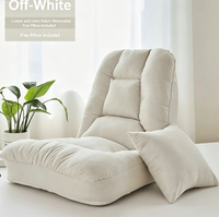 Fauteuil de sol paresseux en forme de tofu, canapé inclinable simple pliable, canapé de loisirs Tatami pour chambre, salon, balcon, dortoir
