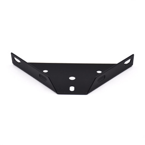 Support d'angle triangulaire pour lit 205x75x113x26mm en fer peint noir, connecteur de mobilier pour utilisation au sol - Product Image 3