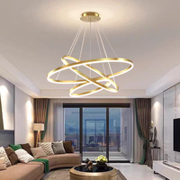 Luminaire suspendu circulaire géométrique moderne nordique en granit à LED réglable, Australie, pour café commercial, escalier, plafond