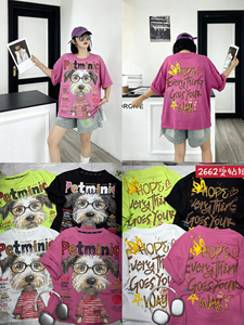 เสื้อยืดโอเวอร์ไซส์ลายอนิเมะวินเทจสำหรับ<span class=keywords><strong>ผู้หญิง</strong></span> ผ้าคอตตอนเนื้อหนาคุณภาพสูง ประดับด้วยคริสตัลสไตล์ Y2K - Product Image 3