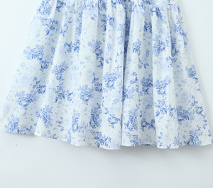 Abito lungo in <span class=keywords><strong>cotone</strong></span> casual da donna con stampa floreale a due colori e spalline sottili - Product Image 6