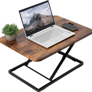 Ultra-thin single-top height adjustable vertical universal office desk with stand for monitor and laptop, customizable and - Product Image 1