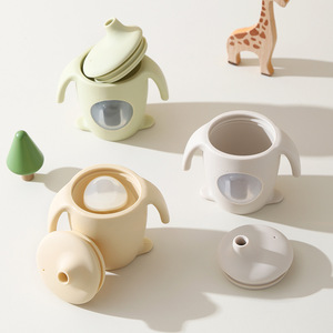 Gobelet d'apprentissage <span class=keywords><strong>en</strong></span> silicone sans BPA avec <span class=keywords><strong>paille</strong></span> pour bébé, anti-fuite, pour l'eau, pour tout-petits - Product Image 3