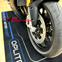 Tapis d'atelier de vélo en nylon avec logo personnalisé, tapis de présentation durable pour le sport automobile, fond en caoutchouc antidérapant, revêtement de sol de garage imperméable