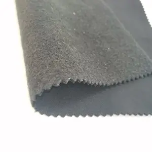 Kain kulit halus adem 4 cara kain elastis bulu kutub terikat TPU kain 3 lapisan untuk mantel luar ruangan