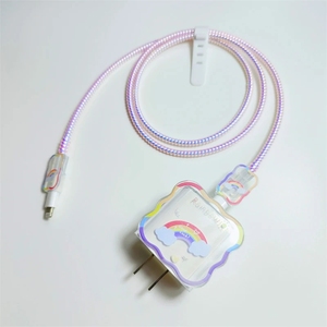 สายชาร์จ USB สีดำวัวน่ารักป้องกันสำหรับ <span class=keywords><strong>iPhone</strong></span> <span class=keywords><strong>20W</strong></span> อะแดปเตอร์แปลงคลื่นเคสสำหรับ Apple 11 12 PRO MAX ตัวป้องกันสายข้อมูล - Product Image 6