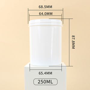 Botella Recta de Boca Ancha de 250 ml, Cilindro de PP Blanco, Envase de Plástico Vacío para Champú y Cuidado del Cabello, con Tapa de Rosca - Product Image 5