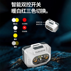 XINSITE ไฟหน้า LED แบบชาร์จไฟได้ 1000LM เซ็นเซอร์สามแหล่งกำเนิดแสงความเข้มสูงสำหรับการเดินป่ากลางแจ้งและตั้งแคมป์ - Product Image 3