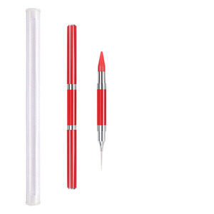 Destly New Double <span class=keywords><strong>Head</strong></span> Nail Art Pen Colorido Acrílico Mango Rainbow <span class=keywords><strong>Diamond</strong></span> Crayones Liner Hair Shape Dotting Pen para Nail Art - Product Image 4