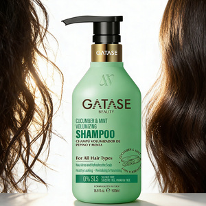 Champú Voluminizador de Pepino y Menta <span class=keywords><strong>para</strong></span> <span class=keywords><strong>Cabello</strong></span> <span class=keywords><strong>Fino</strong></span> y Delgado, Fórmula Refrescante <span class=keywords><strong>para</strong></span> Limpiar <span class=keywords><strong>el</strong></span> Cuero Cabelludo, Dar Volumen y Dar Firmeza, Sin Sulfatos - Product Image 2