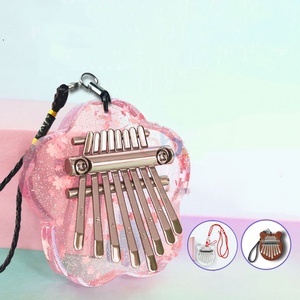 Venta al por Mayor de Mini Kalimba de 8 Teclas, Piano de Pulgar de Acrílico y Madera, Instrumento Musical de Percusión Orff para Niños, para Tocar y Presentar - Product Image 2