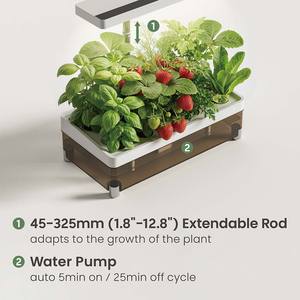 Kit <span class=keywords><strong>de</strong></span> Sistema <span class=keywords><strong>de</strong></span> Cultivo Hidropónico HGS15-1CB, 13 Cápsulas, Jardín Interior <span class=keywords><strong>de</strong></span> Hierbas con Luz <span class=keywords><strong>de</strong></span> Cultivo Inteligente, Tanque Transparente para Decoración del Hogar - Product Image 4