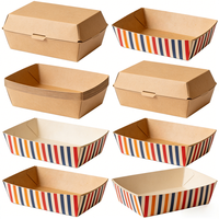 Boîte à snacks personnalisée avec logo imprimé pour frites, anneaux d'oignon, tendres de poulet – Emballage de snacks de restauration rapide en gros
