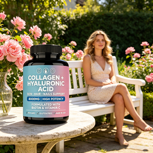 Yyanst Collagène + Acide Hyaluronique 8000mg Capsules Haute Puissance Soutien Peau Cheveux Ongles Complément Beauté Femme - Product Image 5