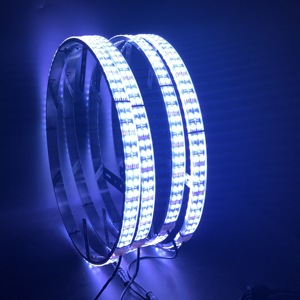 Kit d'anneaux lumineux à LED à double rangée de 17 pouces pour roues de voiture et de camion étanche avec contrôle par application - Product Image 6