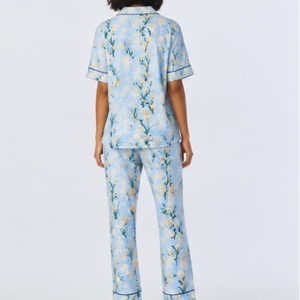 Abbigliamento Personalizzato da Donna per Casa, Pigiama a 2 Pezzi, Indumenti da <span class=keywords><strong>Notte</strong></span> con Stampa Floreale, Set di Pigiami di Lusso per Donne - Product Image 4