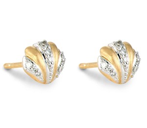Milskye đồ trang sức đính hôn thời trang tốt cho phụ nữ 925 bạc 18K vàng đôi màu Seashell Stud esarrings - Product Image 6