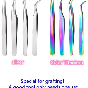 Pinky Leem Vente en gros Personnalisation Logo personnalisé Acier inoxydable Marque privée Pinces à épiler pour extensions de cils avec extensions de cils - Product Image 2