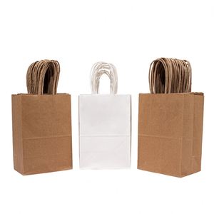 Eco-Friendly Kraft Paper Bag with Ribbon Hand-Held Cardboard Packaging for Crafts and <b>Candles</b> Customizable Logo Flexo Printed - Product Image 3