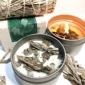 Bougie d'aromathérapie artisanale sans fumée en cire <span class=keywords><strong>de</strong></span> soja pour <span class=keywords><strong>sauge</strong></span> <span class=keywords><strong>blanche</strong></span>, bois <span class=keywords><strong>de</strong></span> cèdre, bois sacré péruvien - Product Image 4