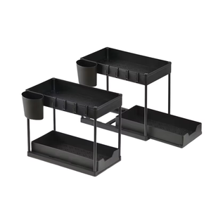 Estante de Almacenamiento Ahorrador de <span class=keywords><strong>Espacio</strong></span>, Diseño Deslizante de 2 Niveles con Cajones para Encimera del Hogar, Organización de Áreas Pequeñas - Product Image 1