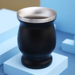 Stylish 8oz Yerba Mate Cup Stainless Steel Modern Coffee Tea <b>Drinking</b> Mug - Product Image 5