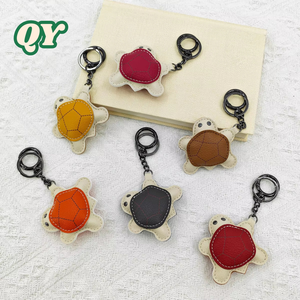QY Cute PU <b>Leather</b> Turtle <b>Keychain</b> Handmade Bag Charm Fashion Key Ring Gift Accessories for Women Girls - Product Image 5