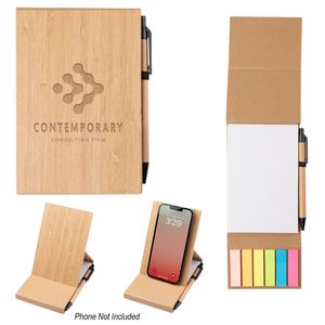 Bloc de Notas Promocional de Bambú con Logotipo Personalizado al por Mayor, con Soporte para Teléfono, Regalo Promocional, Artículos de Papelería para Oficina, Regreso a Clases - Product Image 3