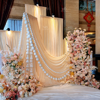 Toile de fond de mariage en tissu extensible, rideau de scène élastique double face en soie de lait pour la décoration d'événements et de fêtes