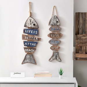ป้ายไม้ติดผนัง <span class=keywords><strong>กฎ</strong></span>บ้านริมชายหาด ผ่อนคลาย หยุดใจ สนุกกับการตกแต่งบ้านและร้านอาหาร สไตล์เมดิเตอร์เรเนียน สีไม้ธรรมชาติ - Product Image 2