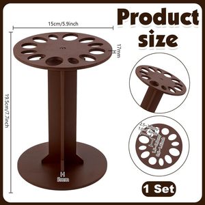 Wooden Scissor Rack Rotating Storage Organizer For Desk Office <b>Craft</b> <b>Tools</b> - Product Image 2