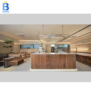 Design d'Interni Personalizzato per Caffetterie Moderne con Eleganti Tavoli e Sedie da Esposizione per Bancone Bar e Vetrine - Product Image 1