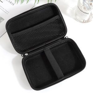 กระเป๋าเก็บฮาร์ดไดรฟ์ EVA ฮาร์ดเคสสีดำสากลสำหรับอุปกรณ์อิเล็กทรอนิกส์ 3C อุปกรณ์เสริมดิจิตอลเครื่องชาร์จสายเคเบิลข้อมูลหูฟัง - Product Image 1