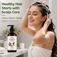 Shampoo anti-chute de cheveux naturel à l'oignon, sans sulfate, à base de squalane, pour la croissance des cheveux, en gros, marque privée OEM